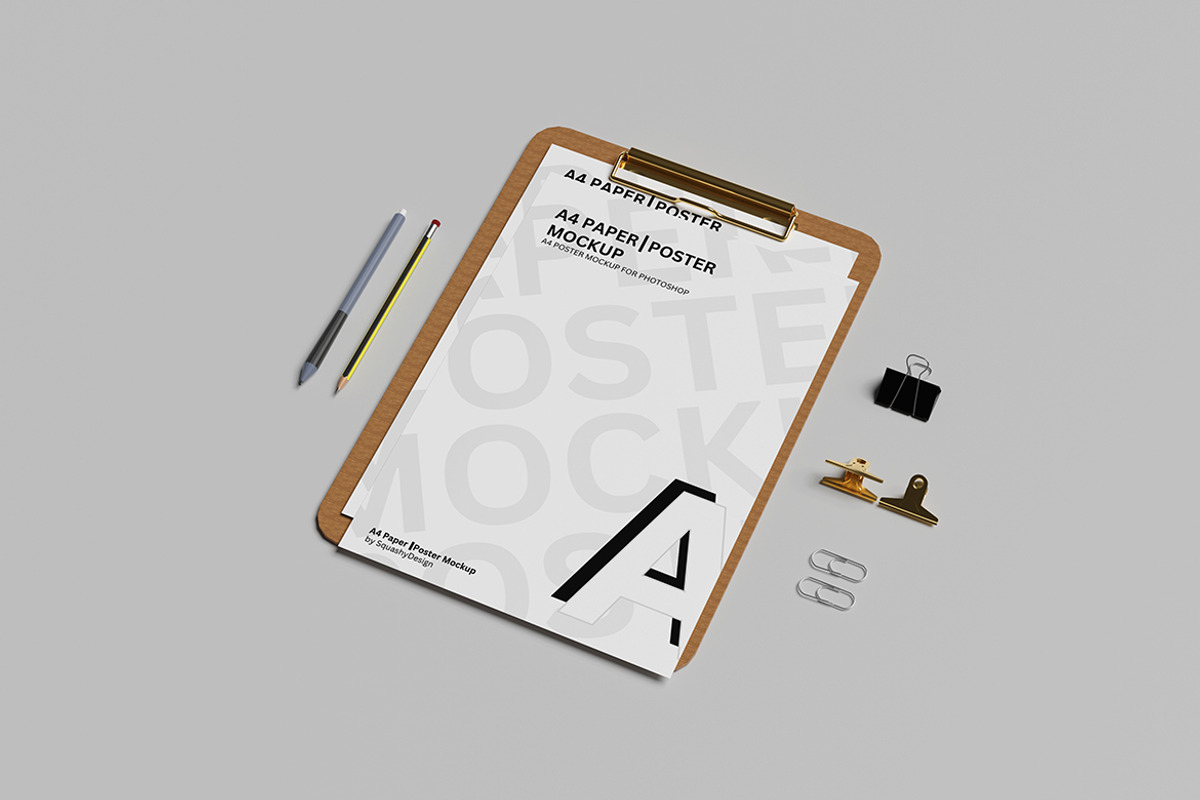 Clipboard Mockup, a Pens & Pencil Mockup by Squashy Creative Studio (Photo 4 of 5)