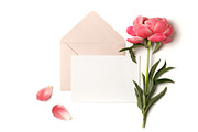 Greeting card with envelope mockup, a Print Template by KateAedon (Thumbnail 1 of 3)
