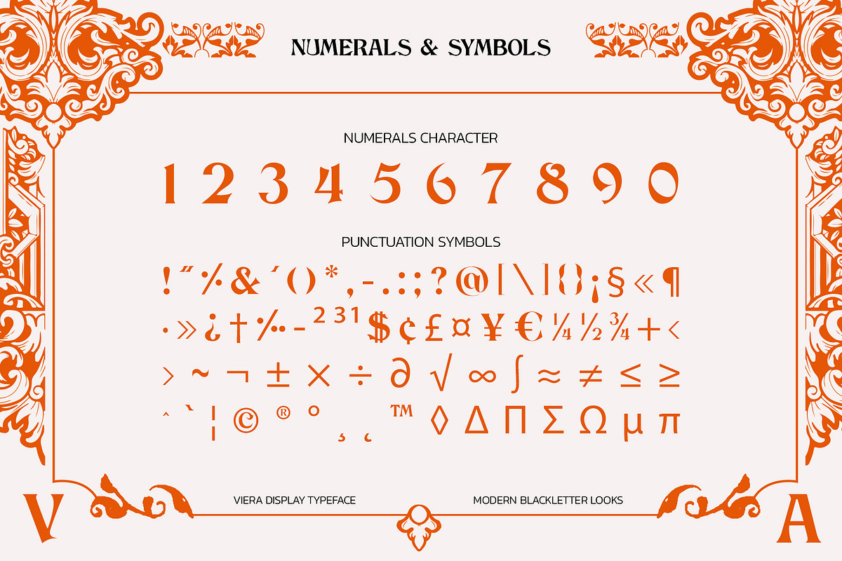 Viera Typeface, a Blackletter Font by Ryan Rivaldo Vierra (Photo 4 of 10)