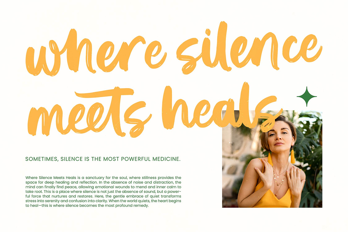 Solitude Mindful - Bold Brush Font, a Script Font by Letterena Studios Script (Photo 15 of 20)