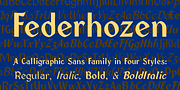 Federhozen, a Handwritten Font by Ingrimayne Type (Thumbnail 1 of 7)
