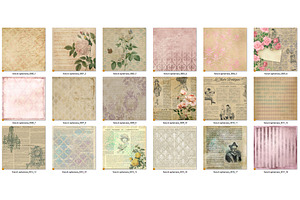 French Ephemera Digital Paper