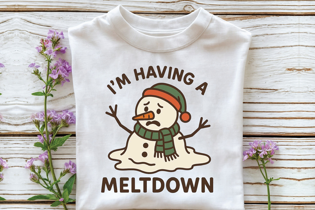 I'm Having a Meltdown, Christmas PNG, an Illustration by CraftArtStudio (Photo 2 of 4)
