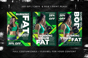 6 Gym Fitness Flyer - Photoshop