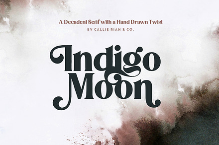 Indigo Moon Decadent Serif, a Slab Serif Font by Callie Rian & Co.