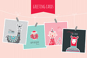 Set of Cute Doodle Critters, an Animal Illustration by Tazi Design (Thumbnail 2 of 3)