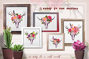 Wild soul - boho style watercolor, an Animal Illustration by Where summer is (Thumbnail 5 of 11)