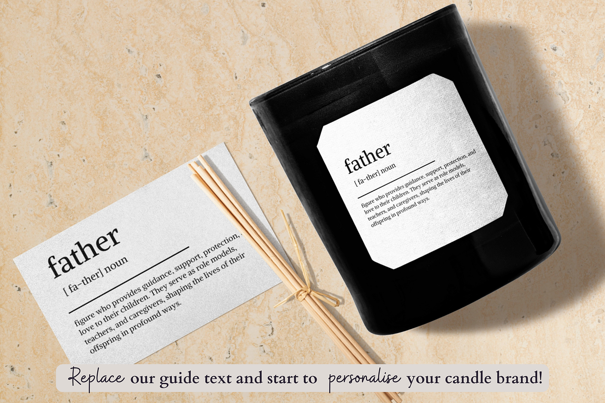 Father's Day Candle Label Template, a Branding & Logo Template by KnowyourLabel (Photo 2 of 4)
