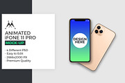 Animated iPhone 11 Pro Mockups, an iPhone Mockup by Modern Studio (Thumbnail 1 of 6)