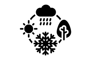 Season weather solid icon, a Solid Icon by Creative priyanka
