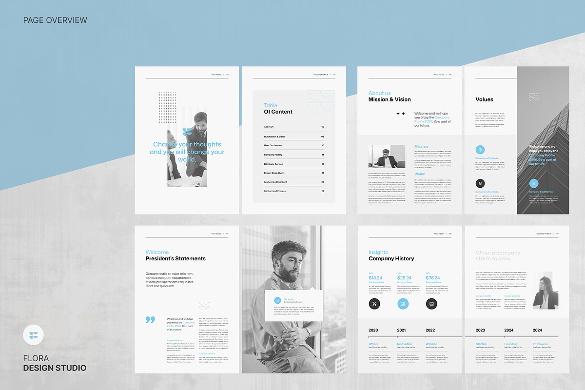 FLORA | Company Profile Template, a Brochure Template by KreateTribe (Photo 6 of 11)