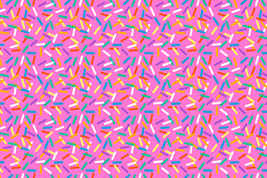 Rainbow Sprinkles Seamless Pattern