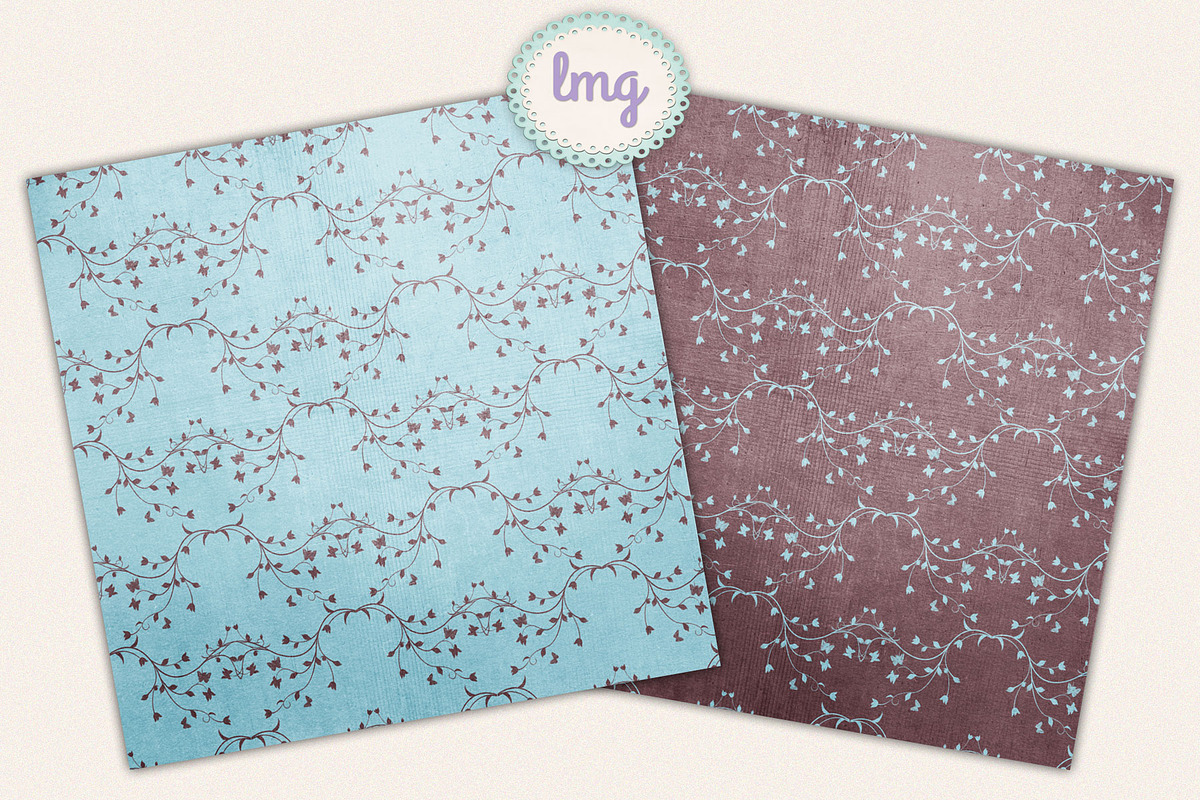 Autumn Paisley Scrapbook Papers, a Pattern Graphic by Lavender Mint Graphics (Photo 6 of 6)