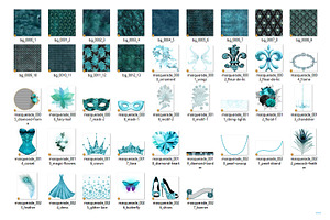 Teal Masquerade Graphics