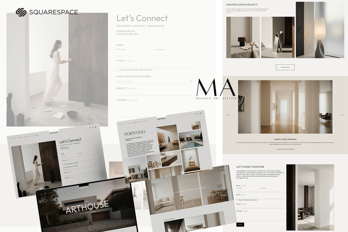 Squarespace Portfolio Template, a Squarespace Template by Mockup Art Atelier (Photo 8 of 10)