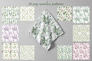 Greenery set, watercolor, gold line, a Decorative Illustration by mArtstore (Thumbnail 6 of 10)