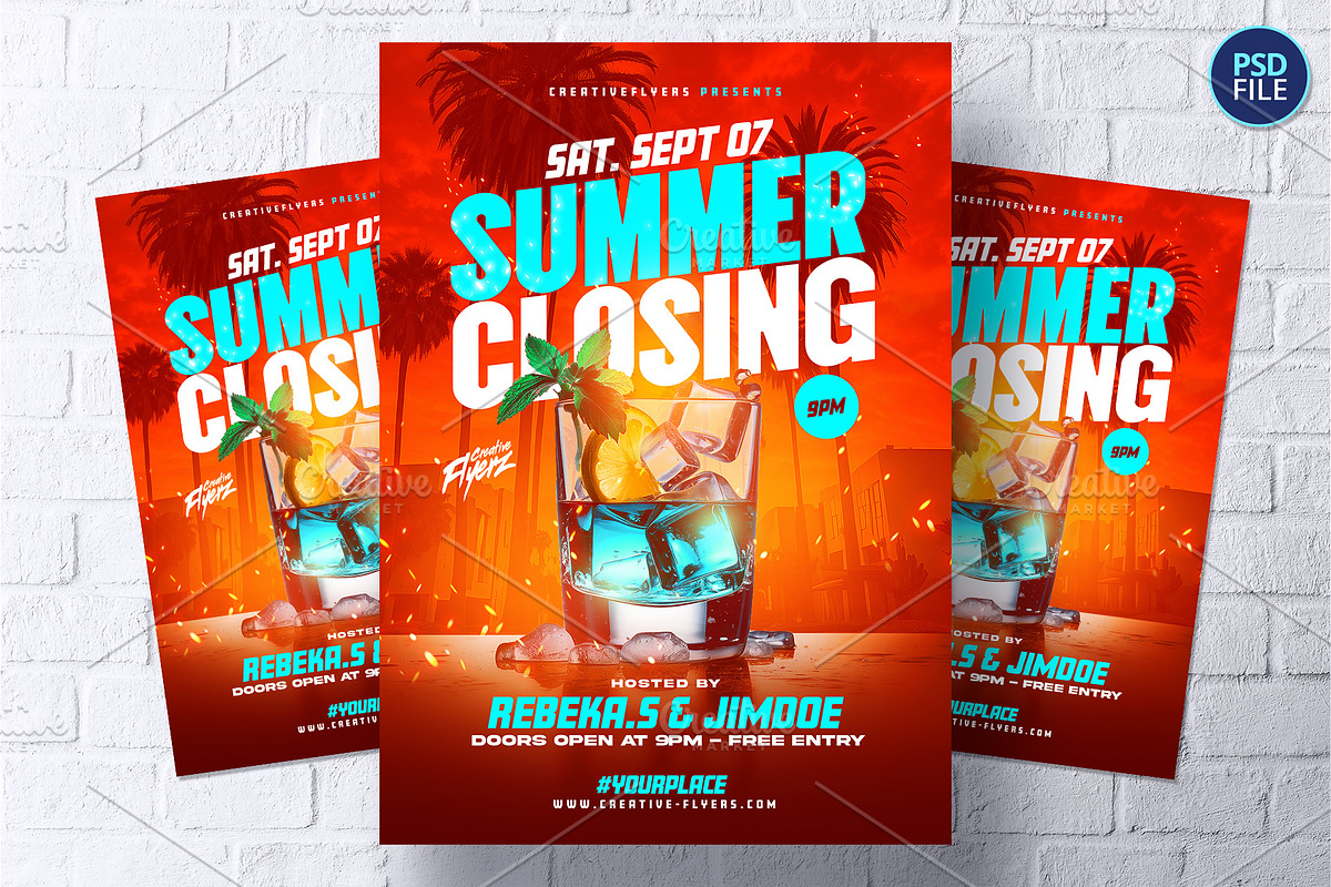 Summer Closing Party Flyer, a Design Template by Rome B Creation (Photo 1 of 2)