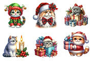 Christmas Scottish Cat Clipart PNG, an Illustration by SinaCreation (Thumbnail 3 of 7)
