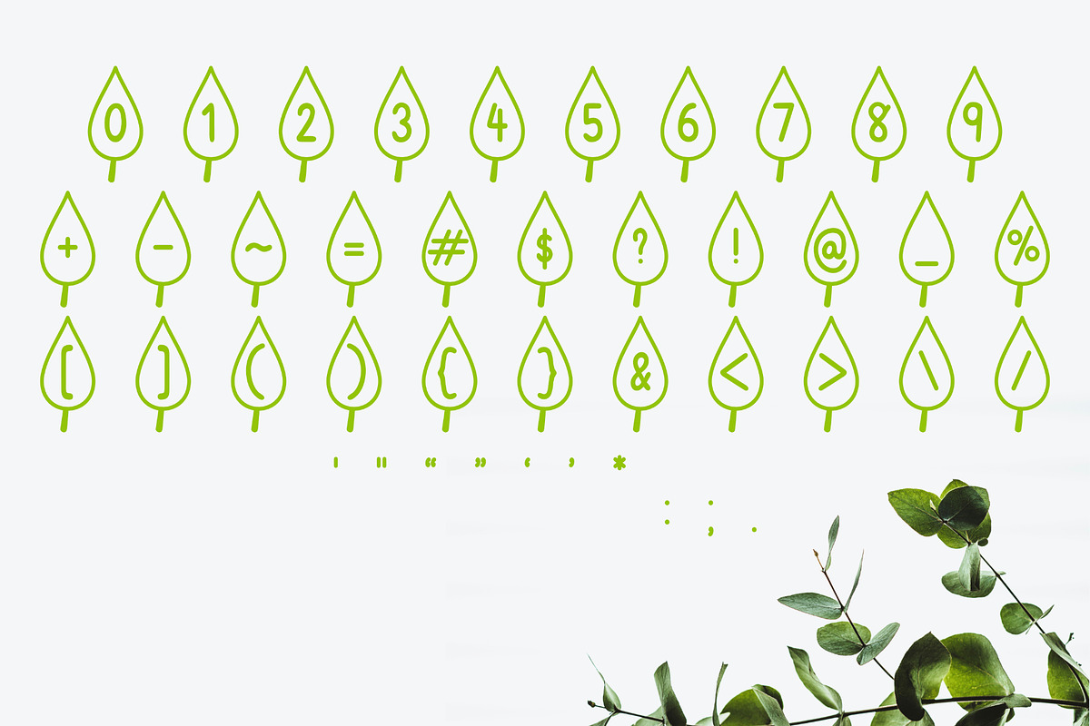 Leaf Font, a Symbol Font by LivelyAutumn11.11 (Photo 3 of 4)