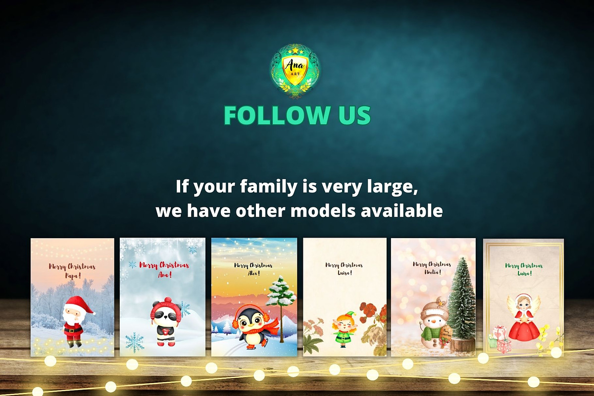 Christmas Card Templates Canva Set, a Card Template by Ellis Art (Photo 5 of 5)