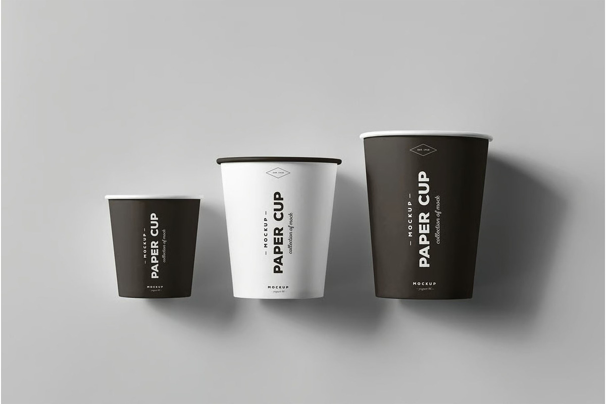 Paper Cups Mock-up, a Product Mockup by zippypixelstudio (Photo 9 of 9)