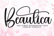 Beautica | Script Font, a Handwritten Font by Scratchones (Thumbnail 1 of 9)