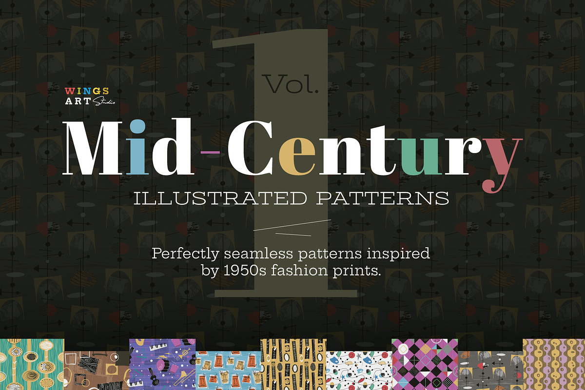 Mid-Century Novelty Prints - Vol 1, a Pattern Graphic by Wingsart Studio (Photo 1 of 5)