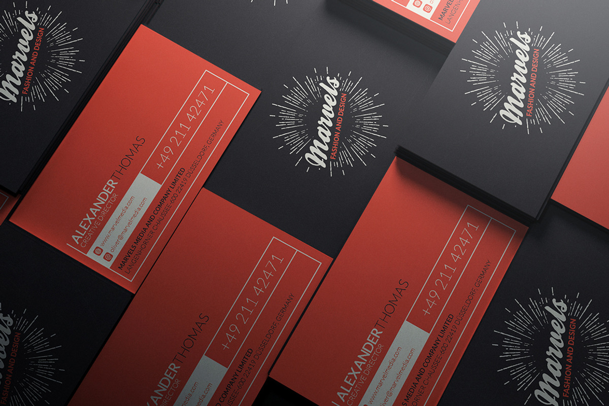 Retro Business Card, a Business Card Template by Marvel (Photo 2 of 5)