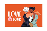 Diverse couples kiss, hug set, cards, a Person Illustration by PaperTrident (Thumbnail 12 of 14)