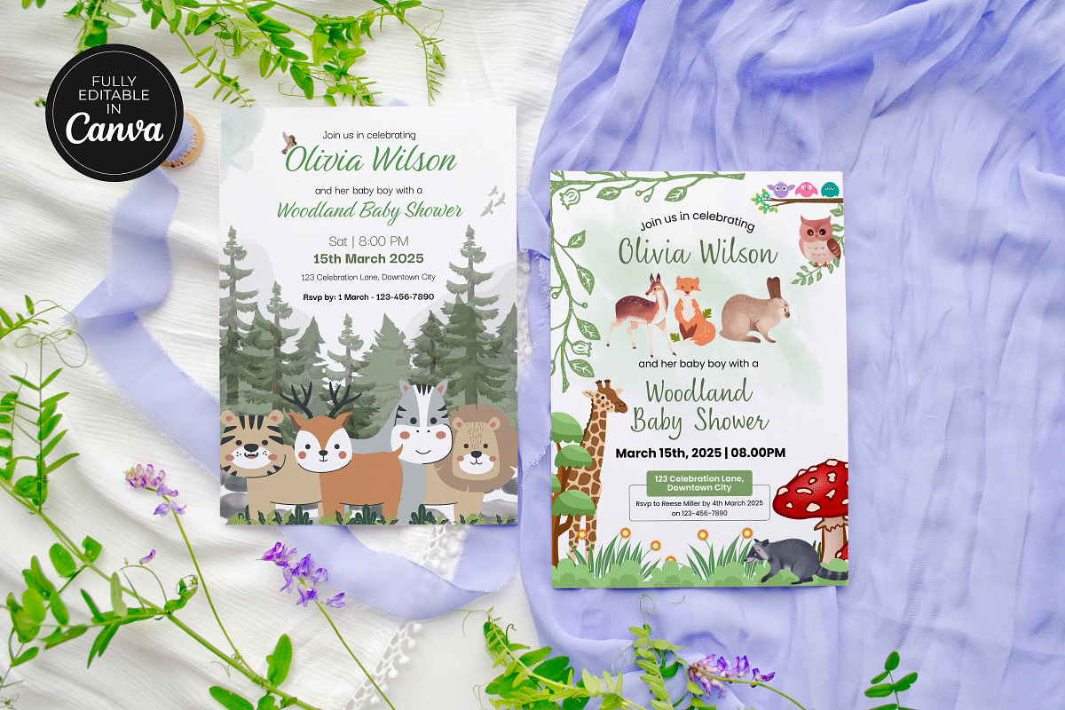 Woodland Boy Shower Invitation Temp, an Invitation Template by Snapybiz (Photo 10 of 11)