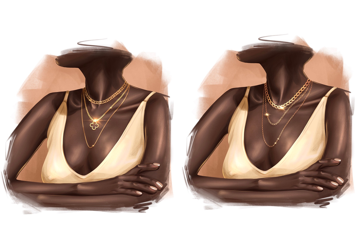 Procreate jewelry brushes, Chain, a Brush Add-On by Elenbushe (Photo 7 of 10)