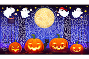 Halloween holiday labyrinth maze, a Seasonal Illustration by Seavector Studio (Thumbnail 2 of 3)