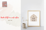 Watercolor Countryside House clipart, an Illustration by RimzStudio (Thumbnail 4 of 5)