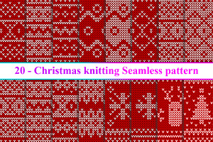 Christmas Knitting Seamless Pattern