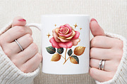 Glitter Roses Clipart - Flowers Clip, an Illustration by Sublimation Artist (Thumbnail 5 of 6)