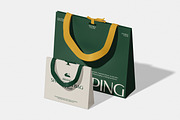 Shopping Bag with Ribbon Mockup, a Merchandise Mockup by Unerispace (Thumbnail 3 of 5)