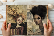 GOTHIC LIBRARY JUNK JOURNAL PAGES, a Person Illustration by Daring Digies (Thumbnail 8 of 8)