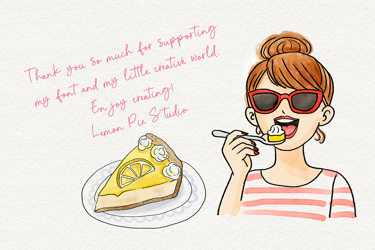 Clementine Sweet Handwritten Font, a Handwritten Font by Lemon Pie Studio (Photo 13 of 13)