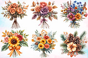 Autumn Wedding Flowers Bouquet, a Seasonal Illustration by Canvas Craft (Thumbnail 4 of 7)