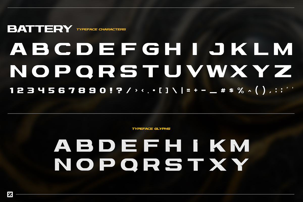 Battery Typeface Family, a Sans Serif Font by Project Dark Matter (Photo 2 of 5)