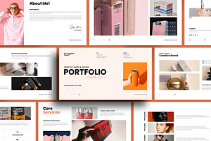 Portfolio Template InDesig & Canva, a Presentation Template by TemplateFolio-Shop