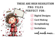 Whimsical Cupid Valentine Clipart, an Illustration by OK Design (Thumbnail 2 of 6)