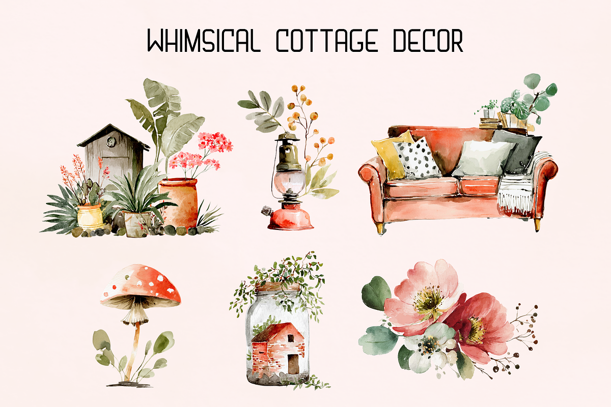 Whimsy Cottagecore Set, an Animal Illustration by GiraffeCreative (Photo 7 of 20)