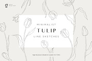 Minimalist Tulip Line Sketches, a Decorative Illustration by Galerie Design Studio (Thumbnail 1 of 7)