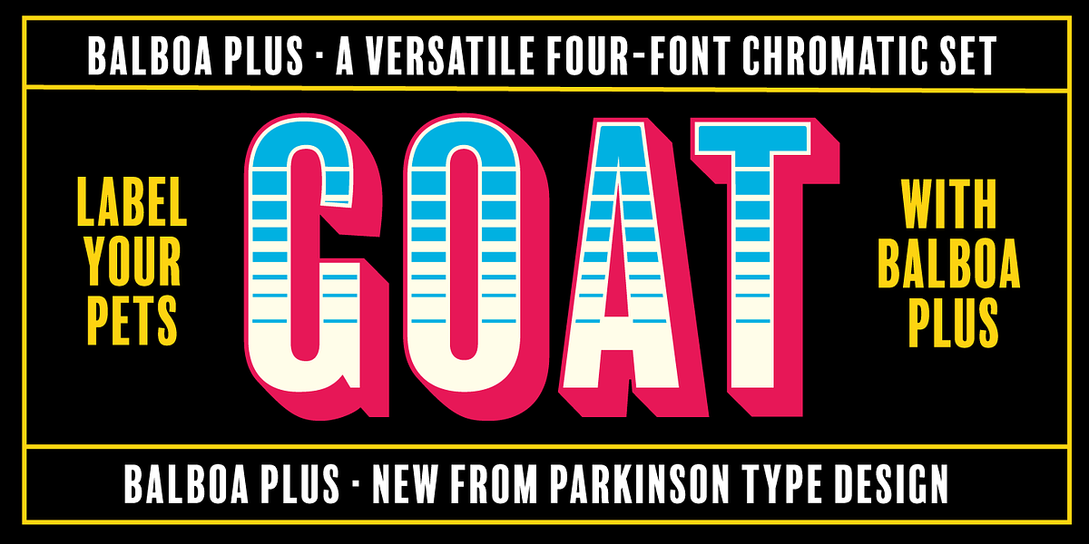 Balboa Plus, a Sans Serif Font by Parkinson Type Design (Photo 5 of 8)