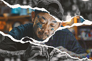 Ripped Magazine Photo Effect, a Layer Style Add-On by iDoodle Studio (Thumbnail 3 of 4)