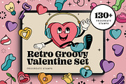 Retro Groovy Valentine for Procreate, a Brush Add-On by Pencil Twist (Thumbnail 1 of 10)