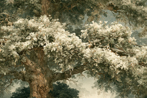 Hoary Winter Forest Wallpaper, a Decorative Illustration by Virgo Studio