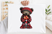 Whimsical Christmas Teddy Bear Clip, an Animal Illustration by SVGArt (Thumbnail 6 of 9)