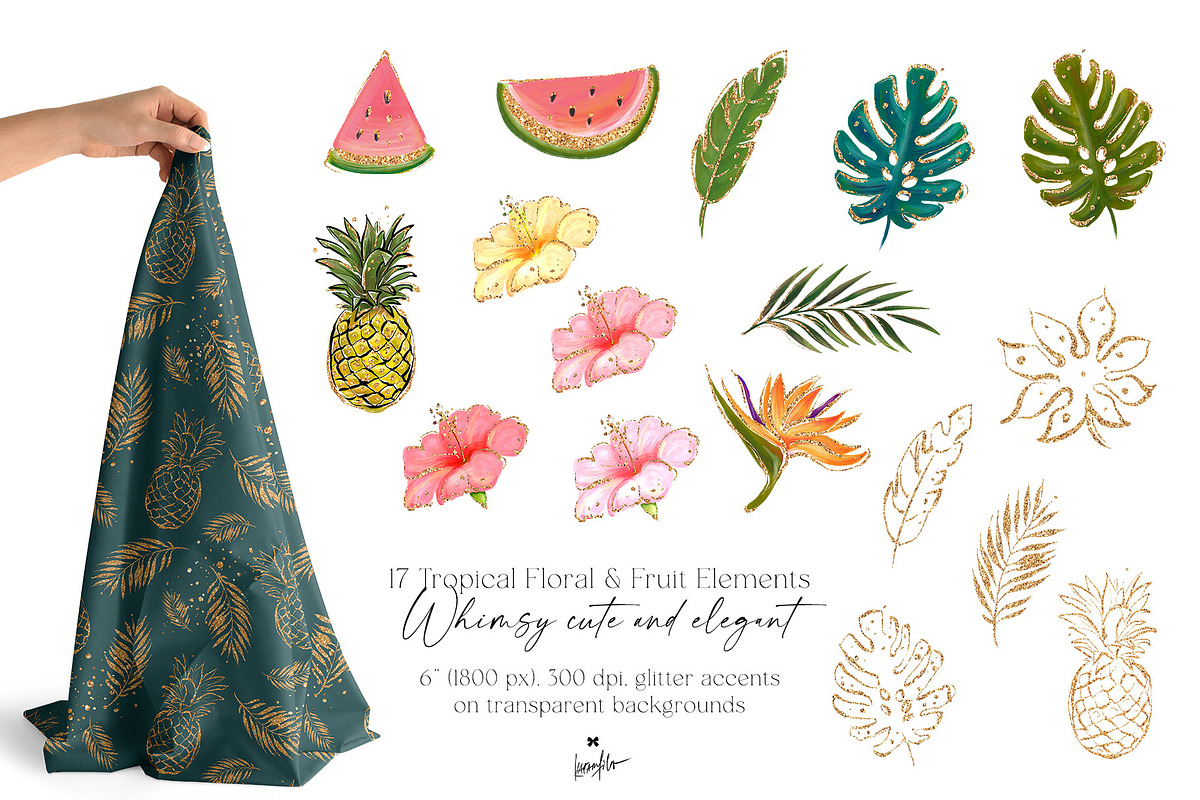 Hula Girls Tropical Hawaii Clipart, an Animal Illustration by KaramfilaS (Photo 4 of 8)